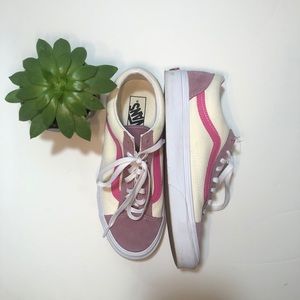 Retro fuchsia and pink women’s vans
